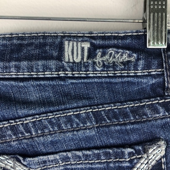 KUT From The Kloth “So Low” Distressed Blue Denim Size 4 Bermuda EUC Jean Short - Picture 12 of 16